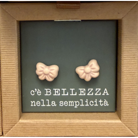 Thun orecchini pin fiocco rosa