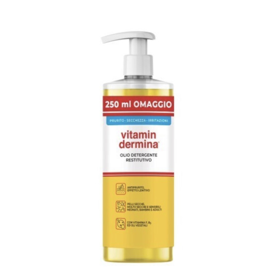 Vitamin Dermina Olio Detergente Restitutivo 500ml + 250ml omaggio